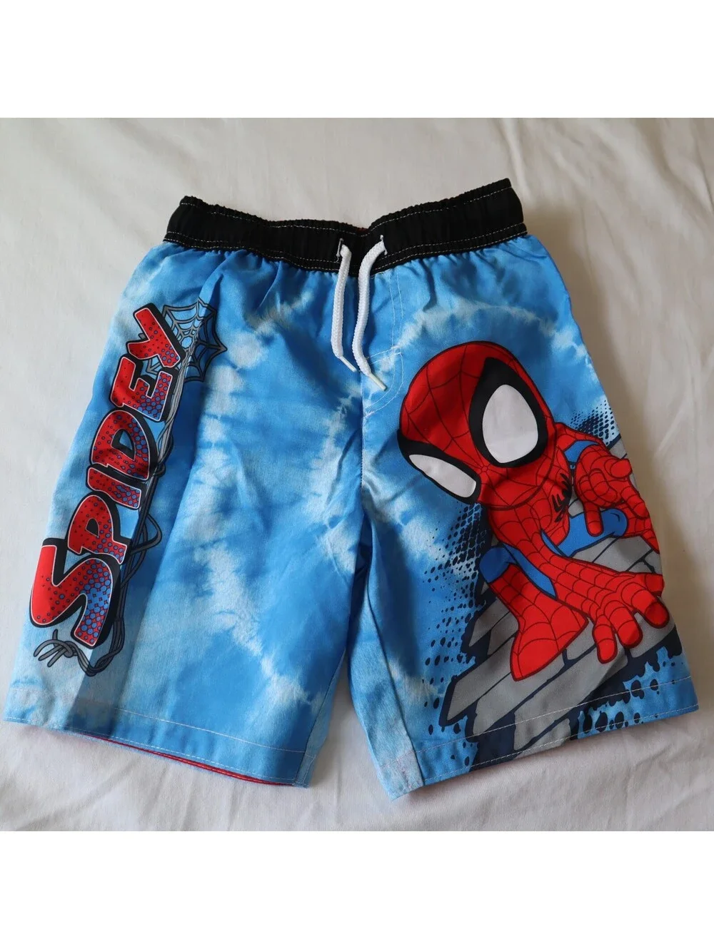 Marvel Boys Spidey Web Crawler Swim Set Size 5T Red Black Blue